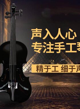 黑色小提琴 学生练习琴 考级练习小提琴演奏 乐器