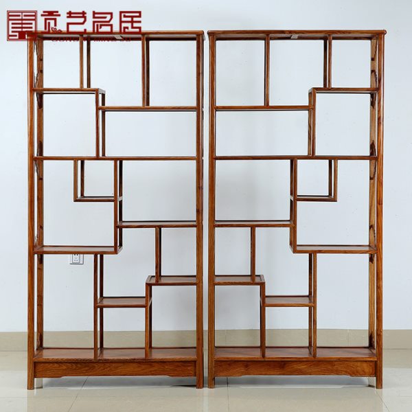 红木家具 花梨木简单多宝阁/博古架 古典中式实木展示架博物架子