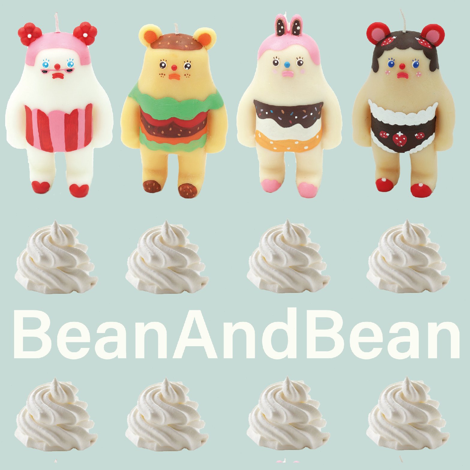 BeanAndBean 迷你早午餐系列帕秋利香薰蜡烛生日礼物室内香氛摆件