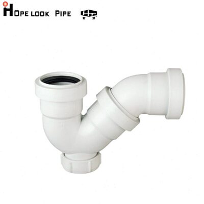 宏添静音排水管压盖式柔性承插连接HTPP高温静音排水管P型存水弯