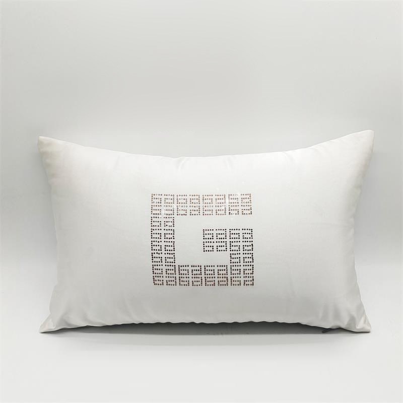 轻奢烫钻抱枕套现代简约客厅沙发z样板间靠枕小腰枕床头靠垫30x50