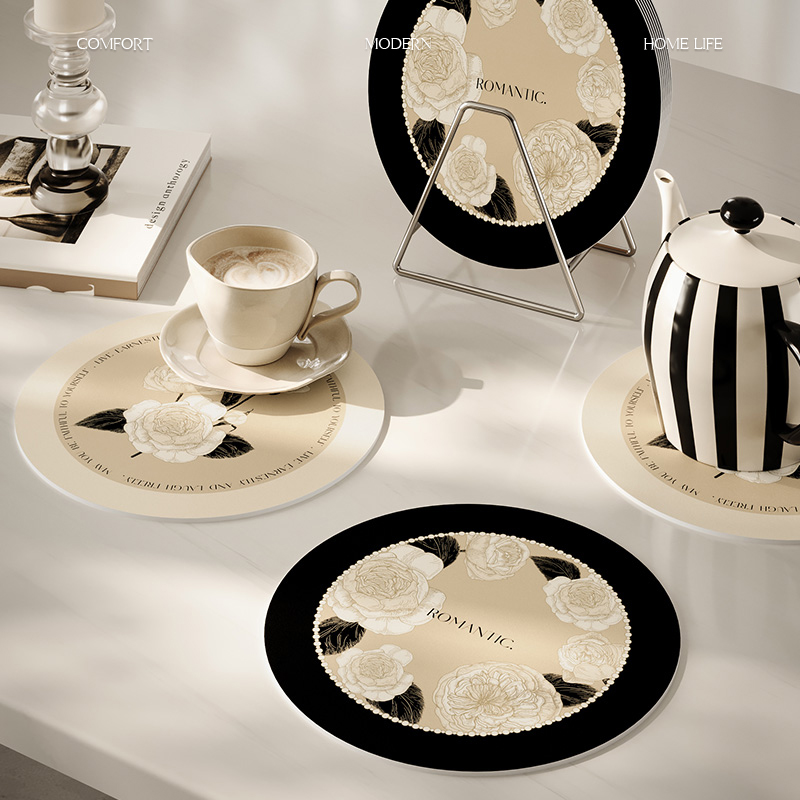 艾莎轻奢隔热餐垫防烫锅垫t碗垫杯垫家用高级感餐桌餐盘垫子耐高