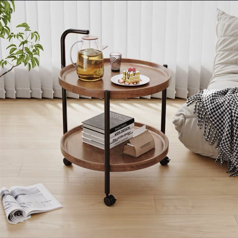 可移动茶几沙发边柜家用小边几阳台桌子床头置物架T子简约带轮茶