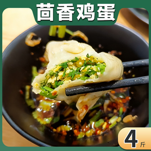 纯素【茴香鸡蛋】4袋白菜豆腐素三鲜饺子粉条荠菜韭菜80个4斤
