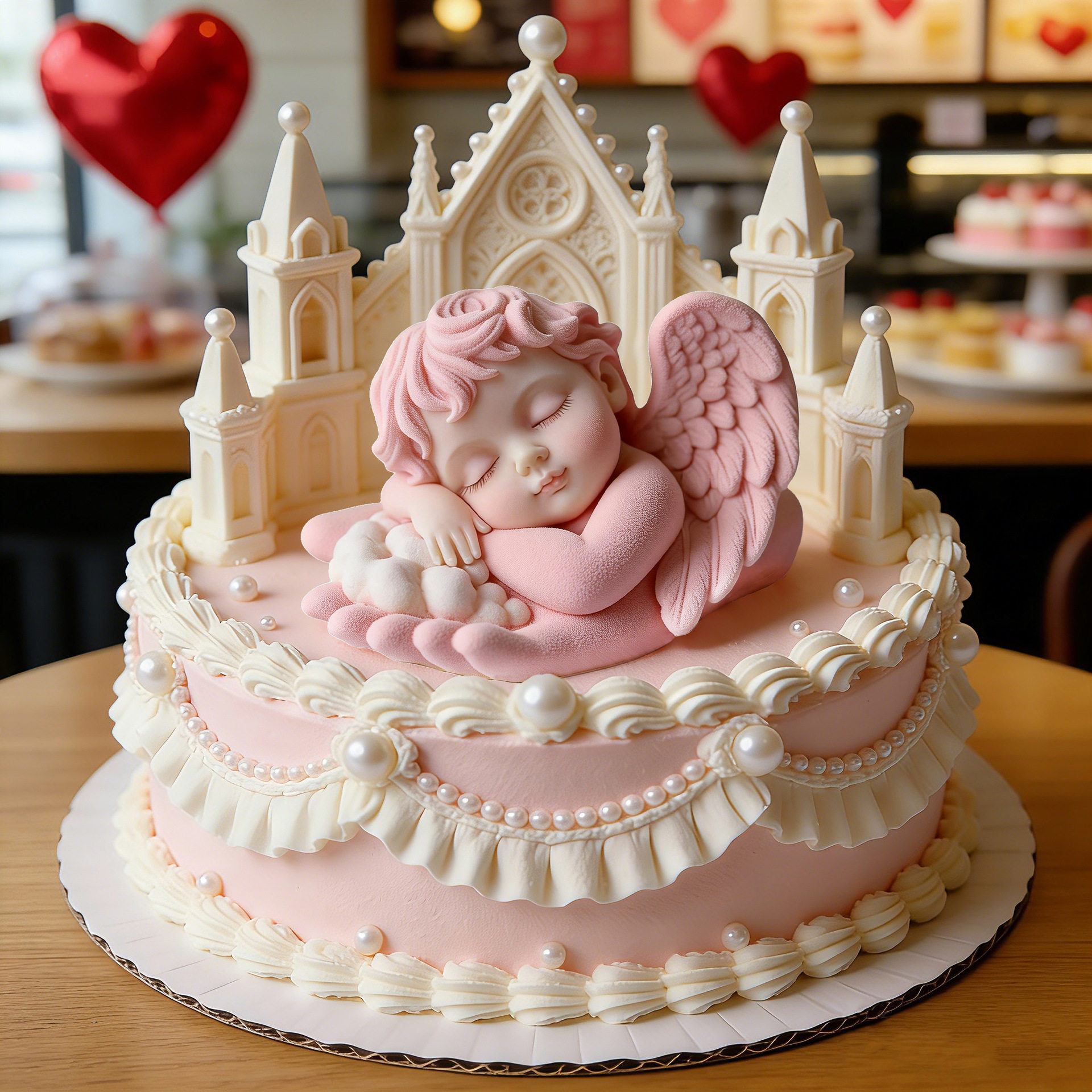 手捧天使硅胶模具食品级diy创意欧式卡通天使慕斯巧克力蛋糕布丁