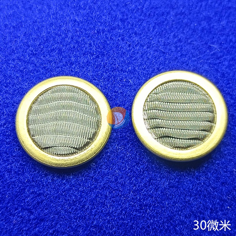 适配穆格MOOG伺服阀专用过滤网黄铜包边折叠波Q页滤芯圆形纽扣滤