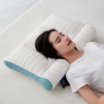 五星级酒店颈椎修覆反牵引枕头枕芯一对乳胶护颈R椎助睡眠家用枕