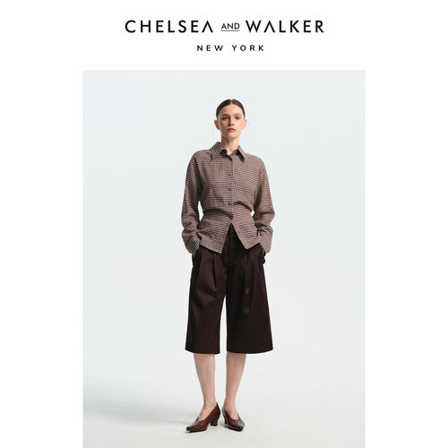 Chelsea and Walker羊毛混纺休闲时尚五分裤