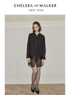 Chelsea and Walker独家原创设计感蕾丝拼纱长衬衫气质复古感衬衣