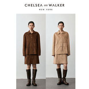 and 复古腰果花半裙套装 Walker吴昕推荐 2025新款 麂皮衬衫 Chelsea