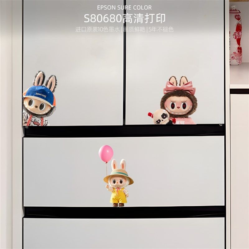 适用于冰箱贴磁吸可爱拉布布labubu可爱玩偶周边3D立体卡通铁门贴