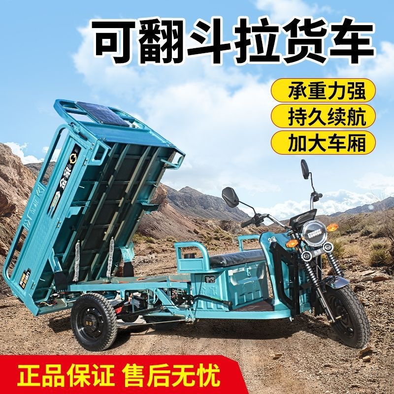 电动三轮车货车载重农用爬坡山区摆摊拉货电瓶新款快递电瓶车国标
