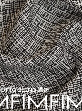 意大利工厂BONOTTO时光茶靡 高货麻加棉格纹面料 幅宽150厘米