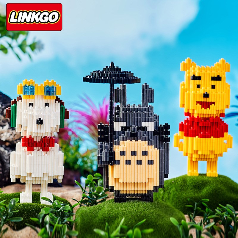 跨境小颗粒立体拼装男女孩积木成人卡H通儿童拼图塑料玩具模型礼