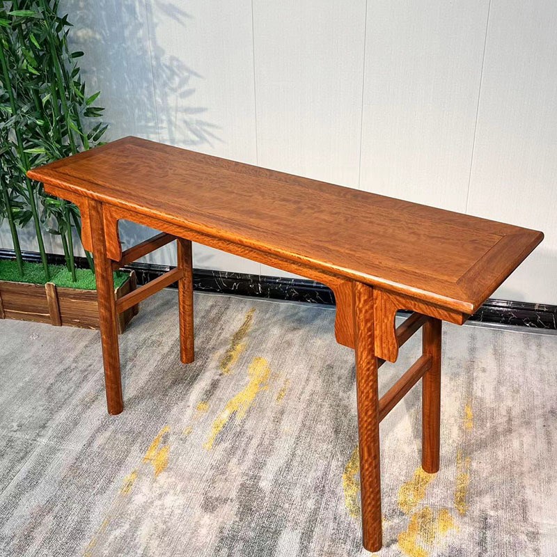 越南花梨b木条案红木玄关桌明式平头案全实木供桌榫卯工艺牢固耐