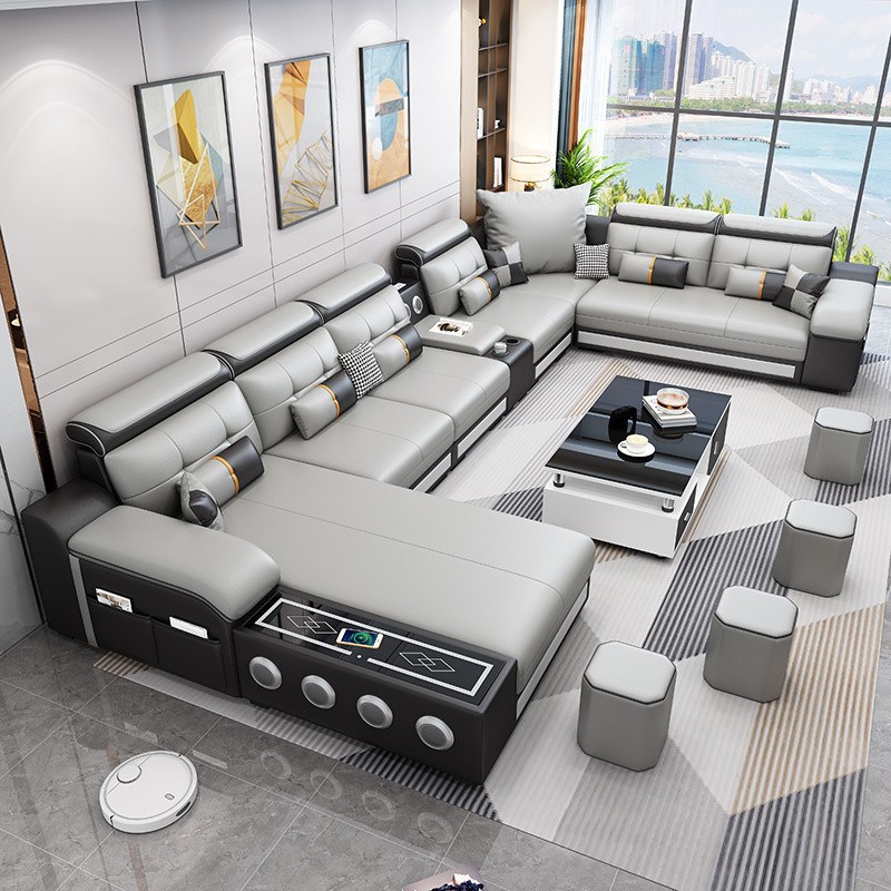 新款科技布沙发客厅现代简约轻奢B直排贵妃位大小户型猫抓布艺沙