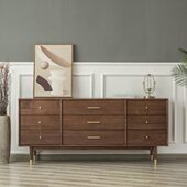 九斗柜樱桃现代北欧黑胡桃木多功能餐边柜收纳家具轻奢木储物卧室