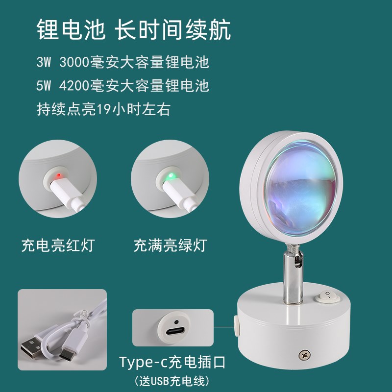 遥控无线充电射灯免接线免打孔走线小山丘氛围磁吸射灯背景墙壁灯