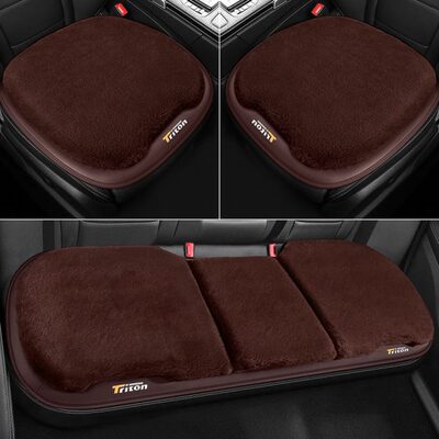 汽车坐垫冬季长毛绒冬天网红简约车内座椅加热座垫子女士四季通用