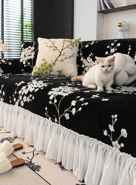 复古法式沙发盖布巾2024新款四季通用全包盖防滑坐垫套罩高级感