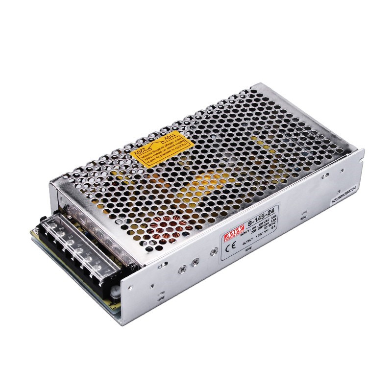 明纬开关电源S150-24V12V6.5A灯条直流变压器220转5V监控灯箱145W