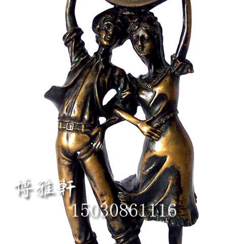 钟表全铜机械情侣座钟仿古董把玩玩家娱乐欧N式家居客厅卧室摆件