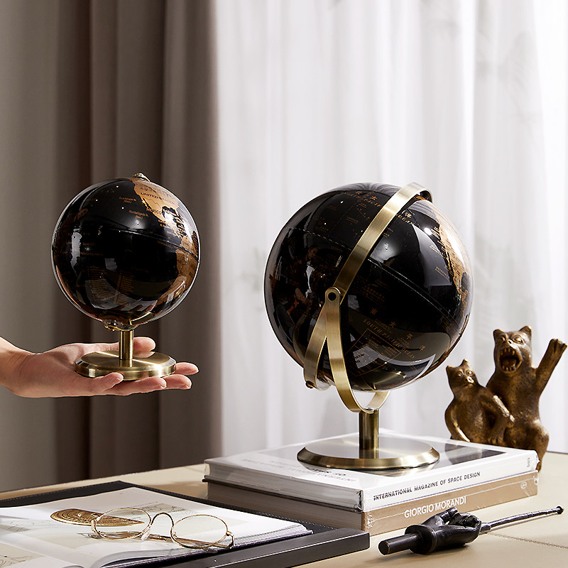 轻奢高档地e球仪摆件办公室好物客厅电视柜书房桌面酒柜家居装饰,家居饰品,装饰摆件,淘宝优惠券,粉丝福利购,淘宝优惠卷