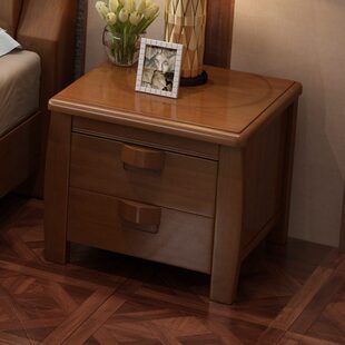 实木床头柜海棠百搭色色桃色榉木胡