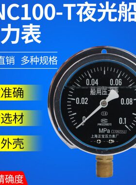 25/0夜光1/1/CN6/0 2.5-4耐震压力表船用.T.油100-Y带 MPA6压边/