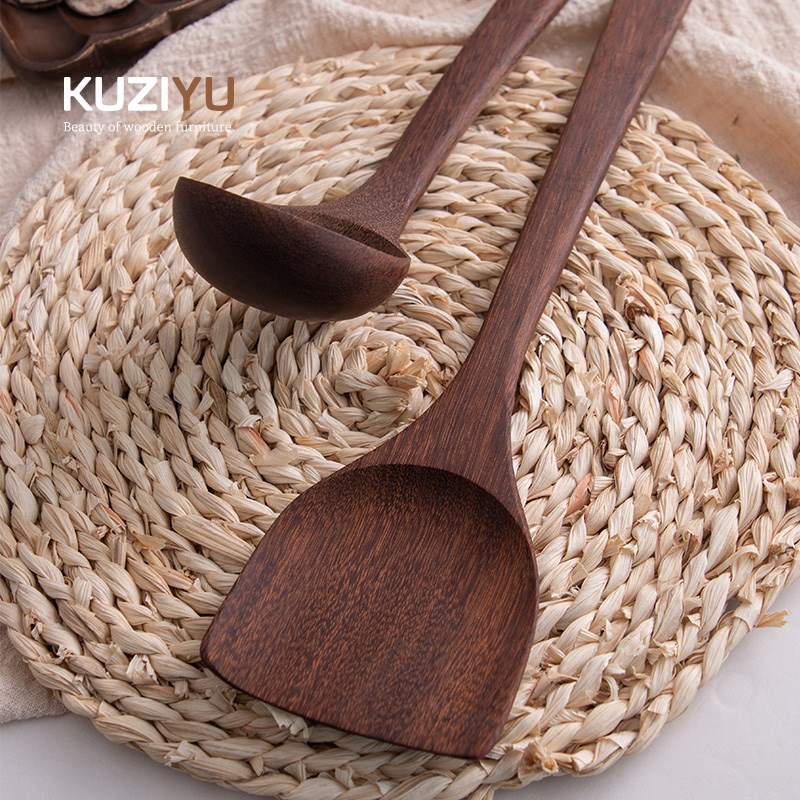 筷之语鸡c翅木锅铲木铲子不粘锅专用家用耐高温整木炒菜木汤勺