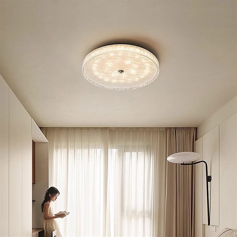 雅亮意式轻奢卧室吸o顶灯简约现代高级感大气水晶灯主卧书房灯具