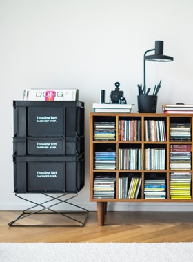 现货HTAP工业风收纳箱搭配组合柜E加厚塑料组合柜户外客厅移动轮