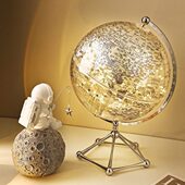 酒柜桌面创意客厅电视柜家居轻奢装 饰品礼物地球仪摆件透明