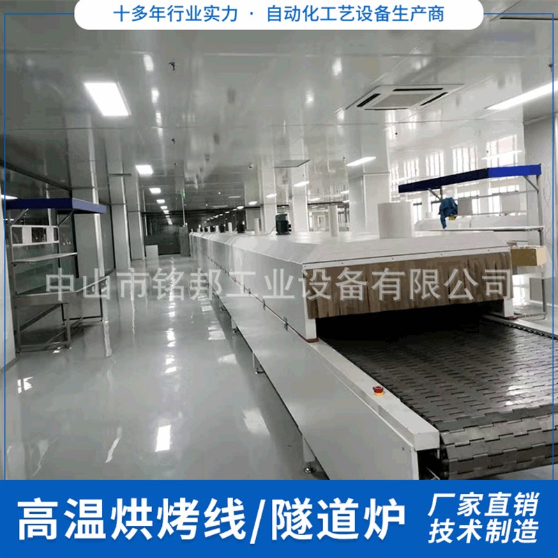 高温烘烤线隧道炉工业烘干用电子烘干H线塑胶五金不锈钢链板隧道