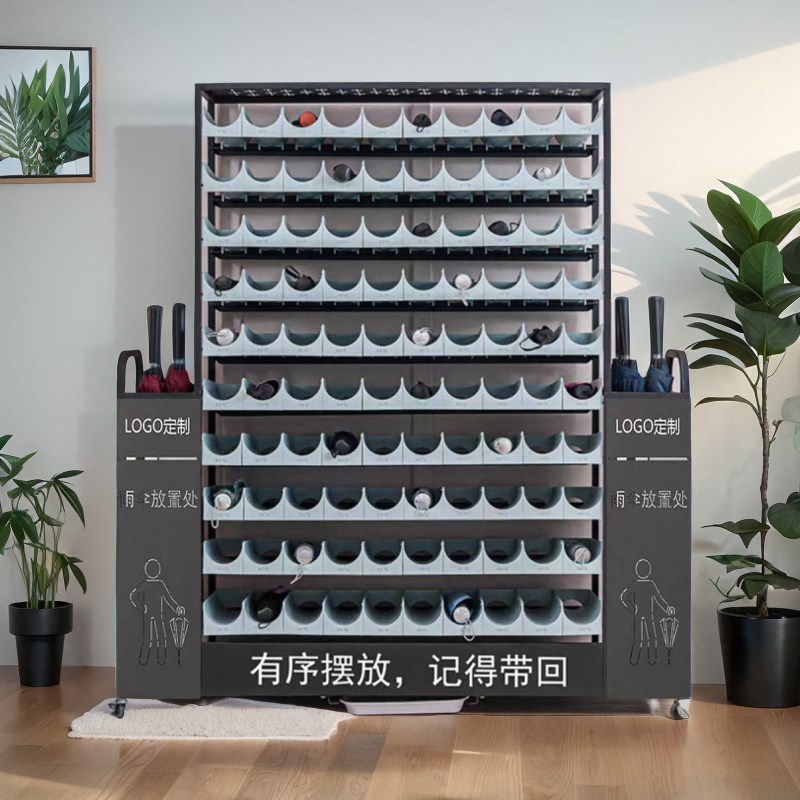 商用雨伞架学校大容量门后收x纳柜酒店大堂存放置物伞架公司定制