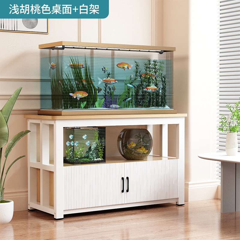 2024家d用客厅鱼缸底柜小型鱼缸架子定做水族箱底座柜简约储物柜