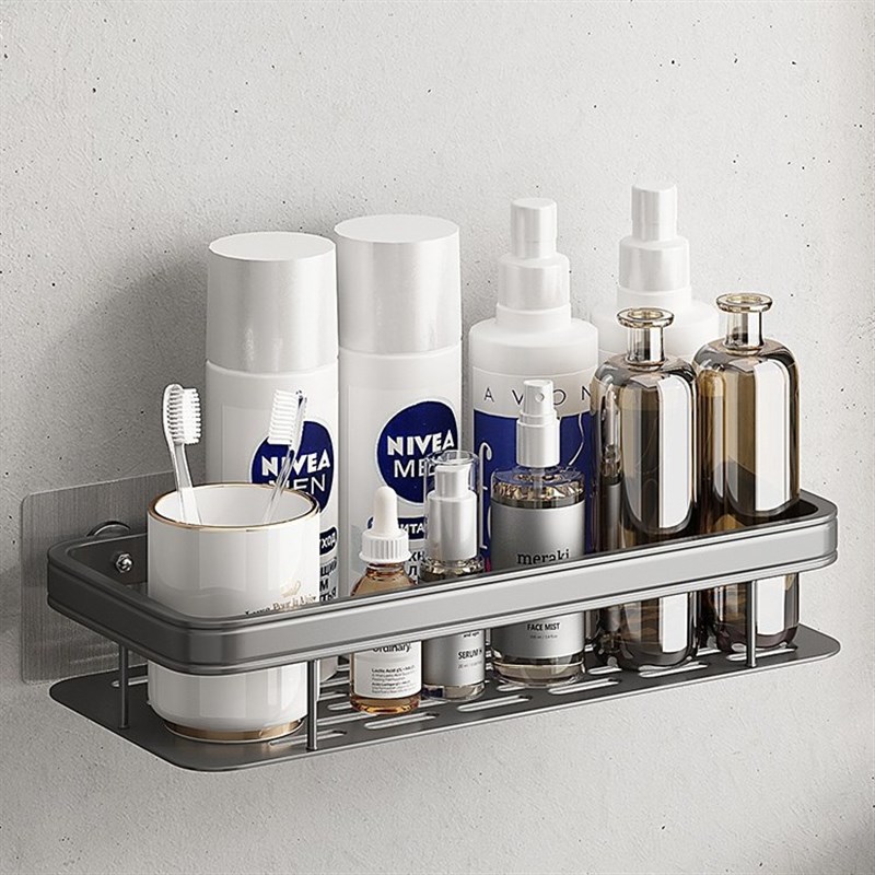 卫生间置物架吸盘式厕所洗手间洗漱台壁I挂墙上厨房浴室收纳免打