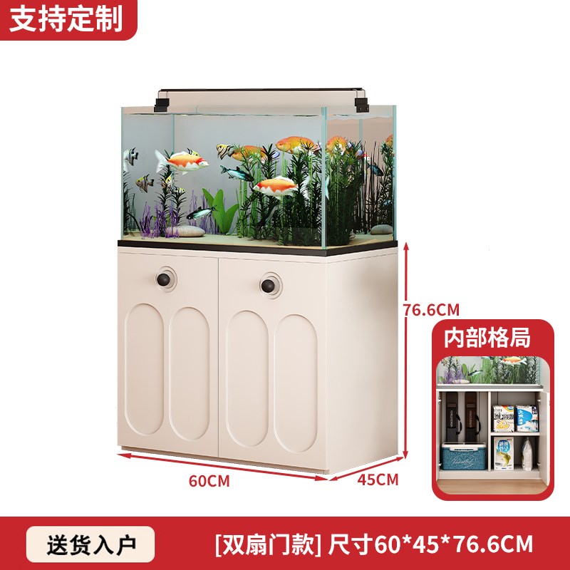 鱼缸底柜客厅小型水族馆专用底滤柜放置J柜简易家用鱼缸架定制柜
