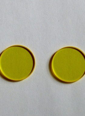 光学金/黄色玻璃JB490 滤光片 490nm后通过 前截止 25*2mm 25*1mm