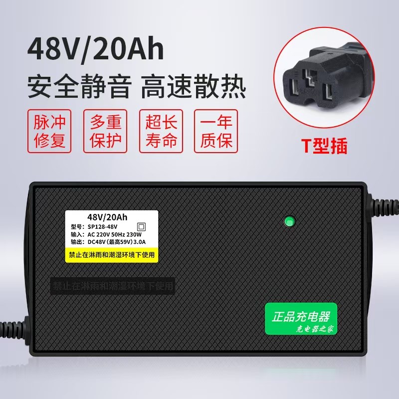 适用新蕾原装g电动车专用充电器48V60V72V新国标智能脉冲充电器