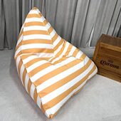 户外海滩沙滩懒人沙发防水条纹三角豆袋沙滩休闲躺椅露营椅榻榻米