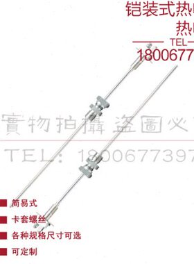 铠装热电偶WZPK-301 303 304 305 306 308铠装热电阻PT100铂电阻