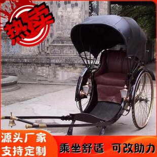 展示可拉单人载客拍照仿古人力黄包车展厅摆件东洋车老上海景区