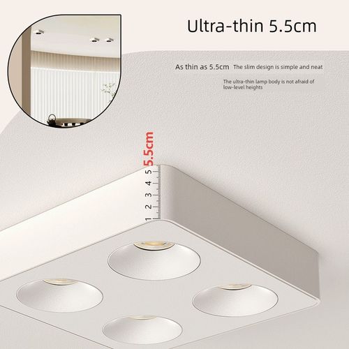 合品超薄表面安装六头大胆灯全光谱客厅无主灯防眩眼保护六孔管高