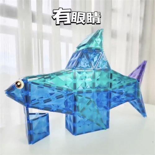 磁力片眼睛配件儿童彩窗磁力片星钻积木拼图益智玩具启蒙拼装片