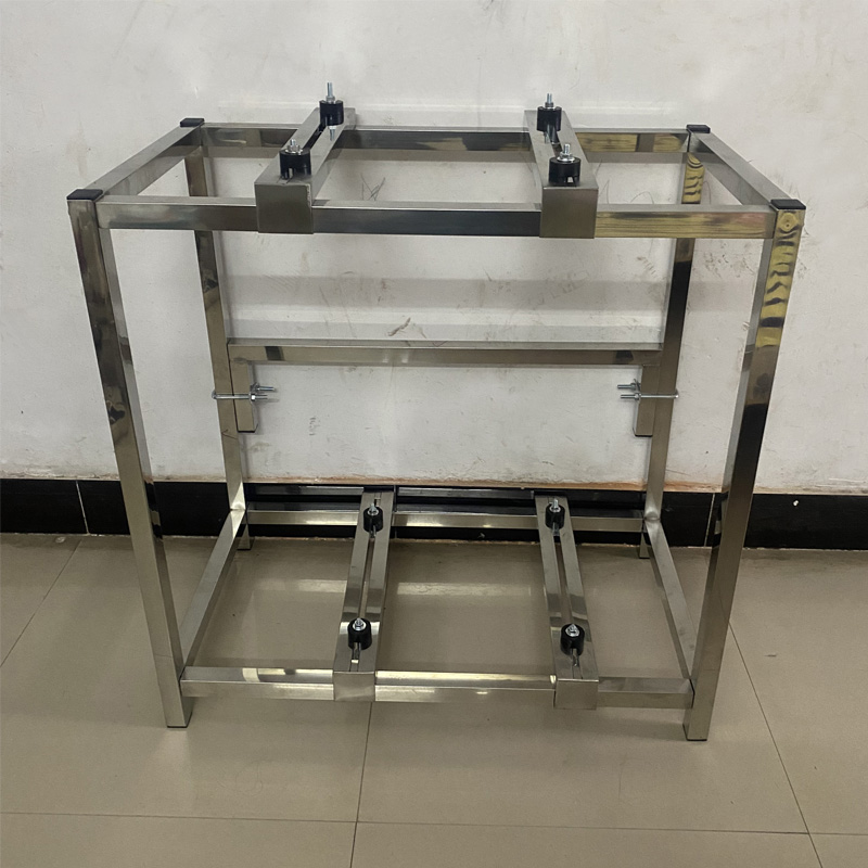 单层双层不锈钢空调外机落地架中央空调挂机柜机底座增高架防震架