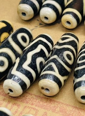 保真品西藏天然玛瑙天珠吊坠一三六九眼包浆做旧项坠男女颈坠手链