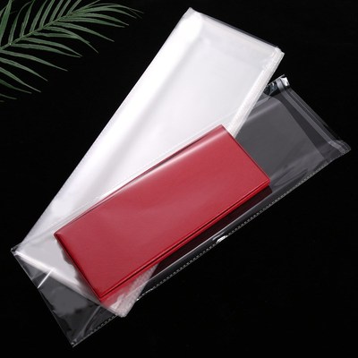 现货透明30厘米宽opp长条自粘袋5丝7丝9丝加厚自封自黏塑料包装袋