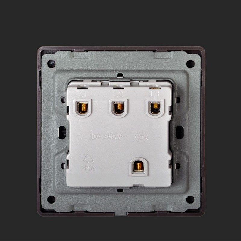 86型暗装墙壁开关插座不锈钢超薄开关三位单联3三开单控开关家用