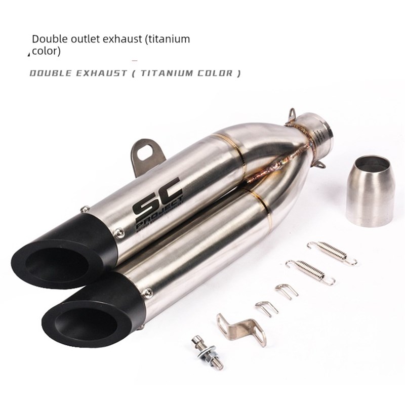 适用于摩托车地平线Z750/800小忍者Yzf-R3 R25改装街道双出口Sc排